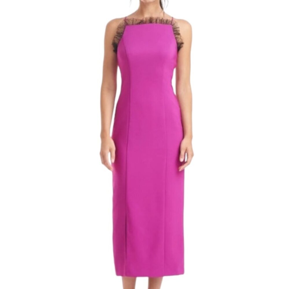 J S Collections Midi Apron Neck Dress Size 8